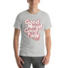 "Good Mood Good Tube" White/Red Strawberry Fields Short-Sleeve Unisex T-Shirt - Image 6