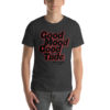 "Good Mood Good Tube" Black/Red Strawberry Fields Short-Sleeve Unisex T-Shirt - Image 4