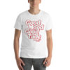 "Good Mood Good Tube" White/Red Strawberry Fields Short-Sleeve Unisex T-Shirt - Image 7