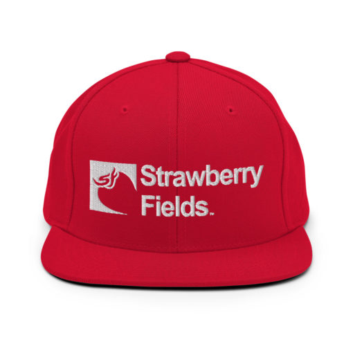 Strawberry Logo\' \'White Fields Hat - Strawberry Fields Snapback