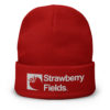 Strawberry Fields 'White Logo' Embroidered Beanie